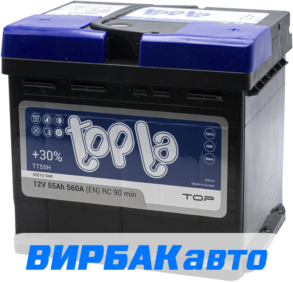 Аккумулятор Topla Top Sealed (55510 SMF) 55 Ач 560 А обратная полярность