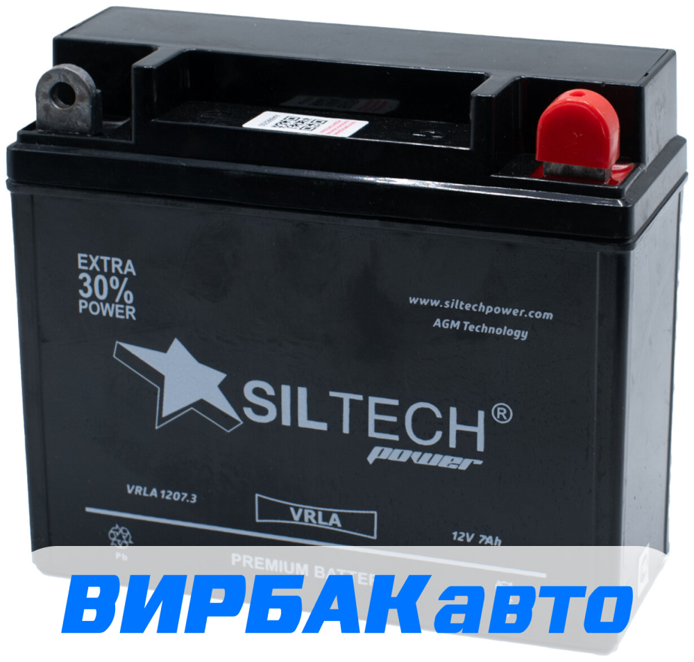 Купить Аккумулятор SILTECH VRLA 1207.3 (YTX7DL-BS) 7 Ач 100 А обратная  полярность, 2022 г., клемма стандартная, цены в Краснодаре —  интернет-магазин VIRBACauto