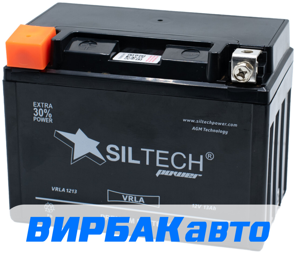 Аккумулятор SILTECH VRLA 1213 (YTZ14S/YTZ12S) 13 Ач 150 А прямая полярность