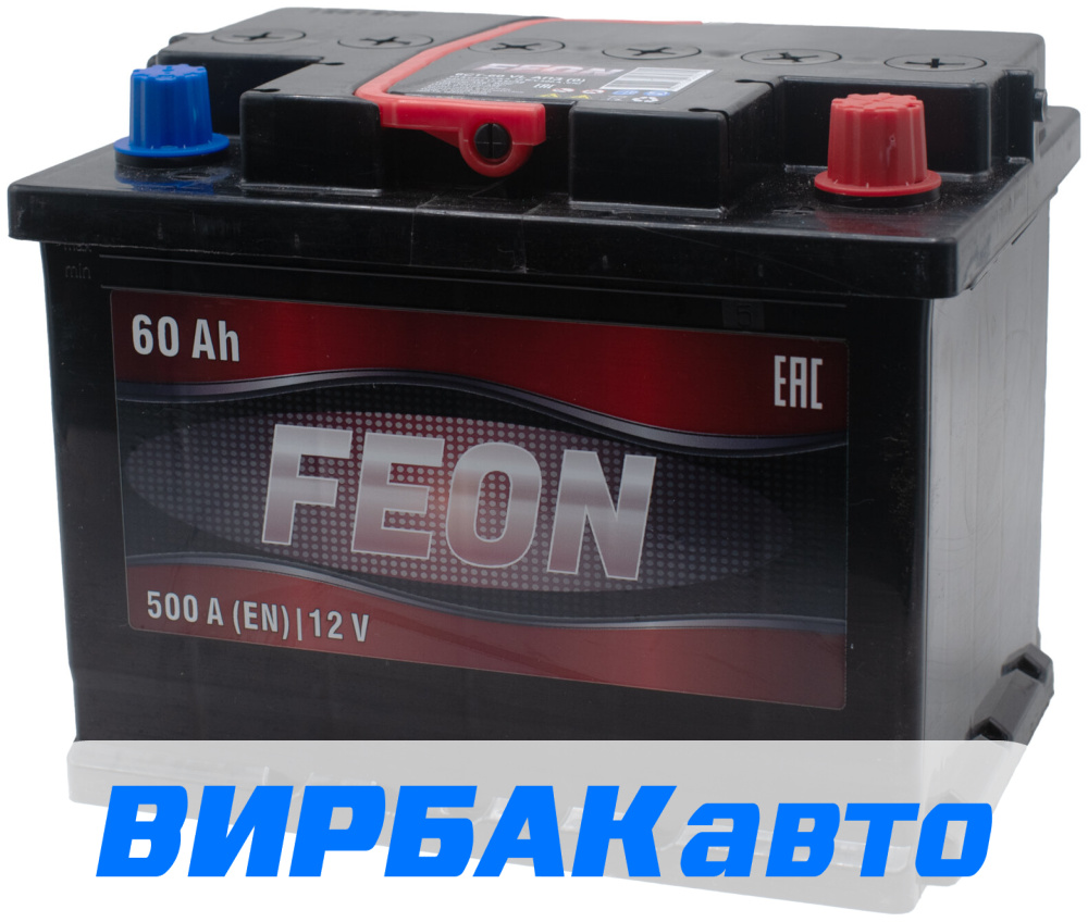 Аккумулятор FEON 60 Ач 500 А обратная полярность