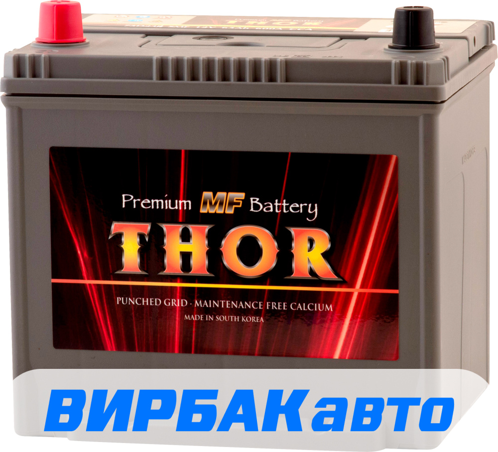 Купить Аккумулятор THOR 75D23R SMF 65 Ач 600 А прямая полярность, клемма  стандартная, цены в Краснодаре — интернет-магазин VIRBACauto