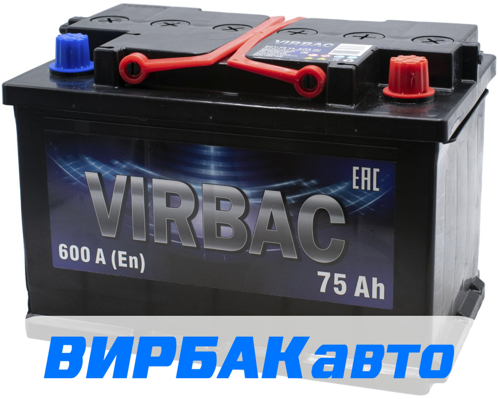 Купить Аккумулятор VIRBAC 75 Ач 600 А обратная полярность, цены в Краснодаре  — интернет-магазин ВИРБАКавто