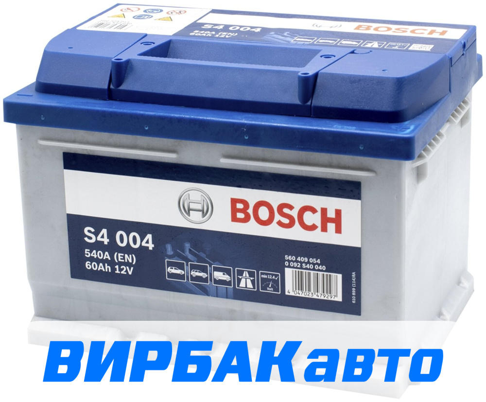 Аккумулятор Bosch Silver S4 004 60 Ач 540 А обратная