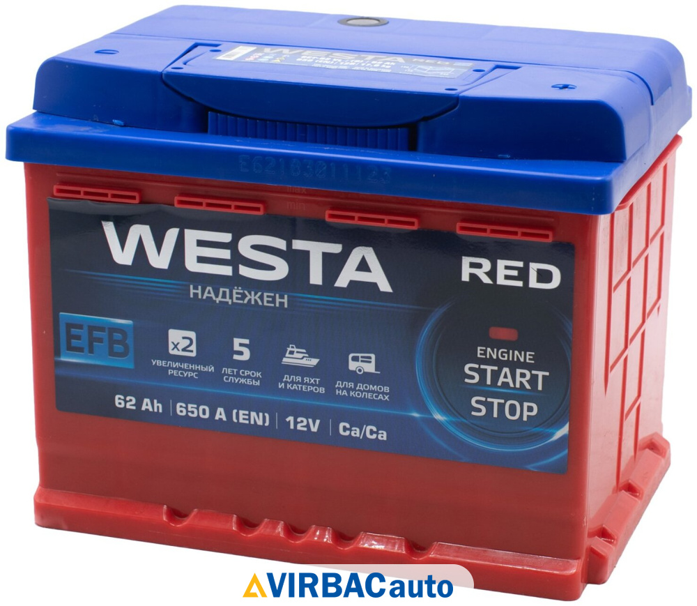 Аккумулятор westa red 60